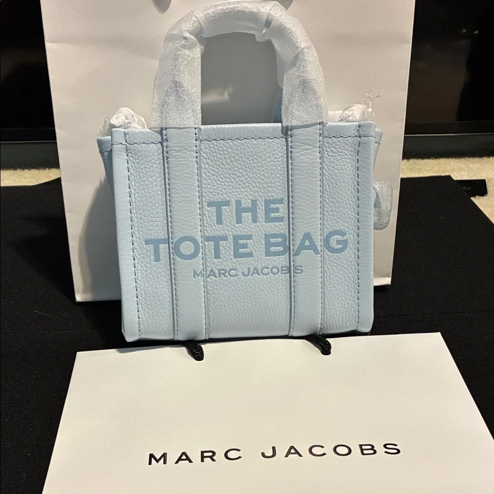 Marc Jacobs Sky Blue Mini Tote - Picture 1 of 3